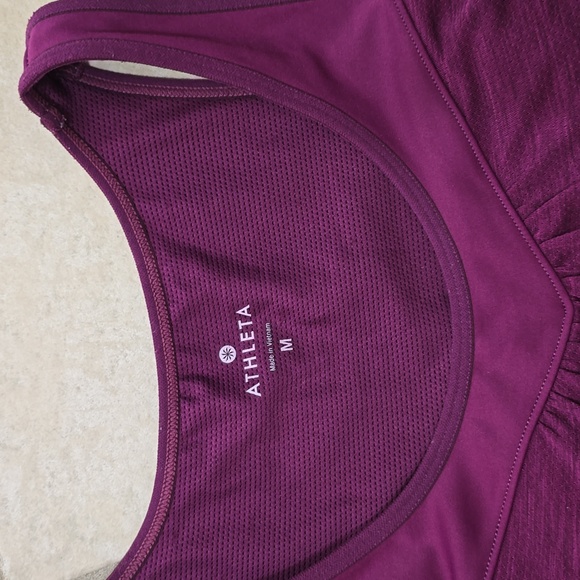 Athleta Marroon Tank Top with Built-in Bra- M - Picture 2 of 10